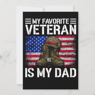 Mijn vader is mijn favoriete veteraan militair vad bedankkaart