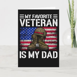 Mijn vader is mijn favoriete veteraan militair vad bedankkaart