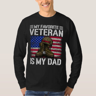 Mijn vader is mijn favoriete veteraan militair vad t-shirt