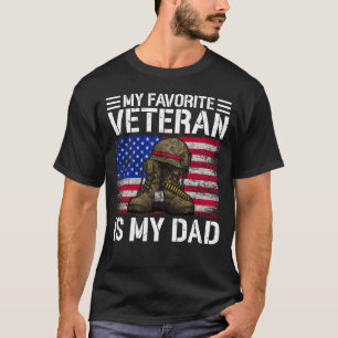 Mijn vader is mijn favoriete veteraan militair vad t-shirt