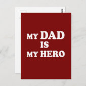 Mijn vader is mijn held briefkaart (Voorkant / Achterkant)