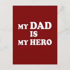 Mijn vader is mijn held briefkaart