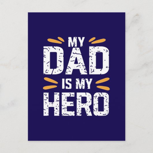 Mijn vader is mijn held  briefkaart (Voorkant)