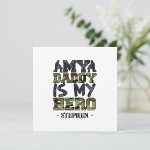 Mijn vader is mijn held - camouflage lettering