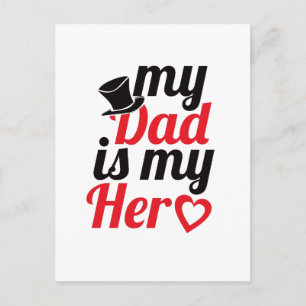 mijn vader is mijn held ( postkaart )