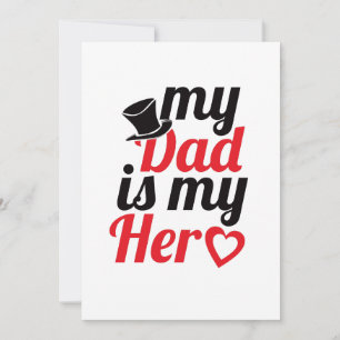 mijn vader is mijn held ( vaderdag ) wenskaart kaart