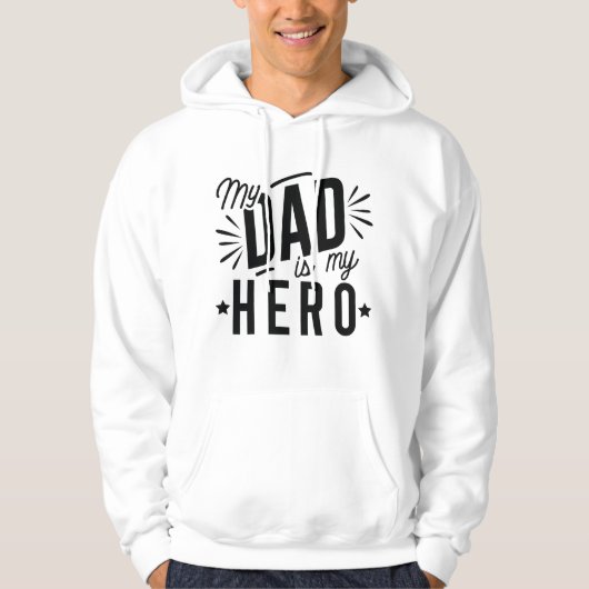 Mijn vader is mijn Hero Hoodie (Voorkant)