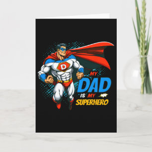 Mijn vader is mijn superheld Coole Kinderen Vaderd Kaart