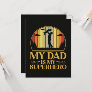 Mijn vader is mijn superheld kaart