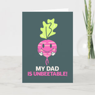 Mijn vader is onverslaanbaar Vaderdag vader grap w Kaart
