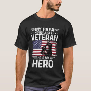 Mijn vader is veteraan, hij is mijn heldenheld Shi T-shirt