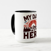 Mijn vader mijn held - Bergzonsondergang Mok (Voorkant links)