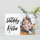 Mijn vader, mijn held | Foto Vaderdag Feestdagenkaart (Staand voorkant)