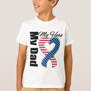 Mijn vader Mijn Hero Patriotic USA Ribbon T-shirt