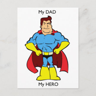 Mijn vader Mijn Hero SuperHero Briefkaart