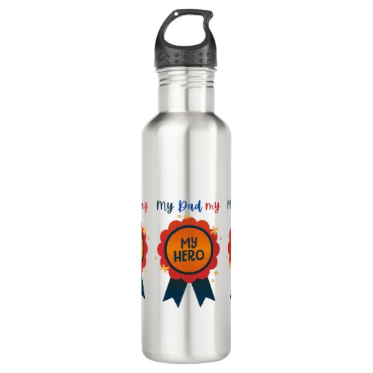 Mijn vader Mijn Hero Vaderdag cadeau Waterfles (Voorkant)