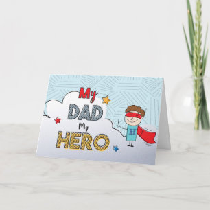 Mijn vader Mijn Hero Vaderdag Kaart