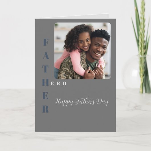 Mijn vader, mijn superheld Vaderdag Bedankkaart (Voorkant)