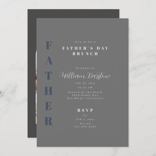 Mijn vader, mijn superheld Vaderdag brunch Kaart (Voorkant / Achterkant)