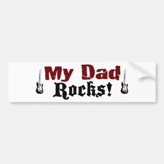 Mijn vader Rocks Bumpersticker (Voorkant)