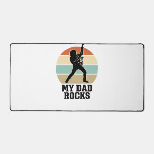 Mijn vader rocks vintage gitaar zonsondergang shir bureaumat
