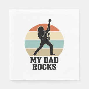 Mijn vader rocks vintage gitaar zonsondergang shir servet