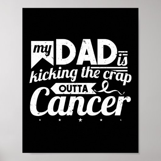 Mijn vader schopt de troep uit de longkanker poster (Voorkant)