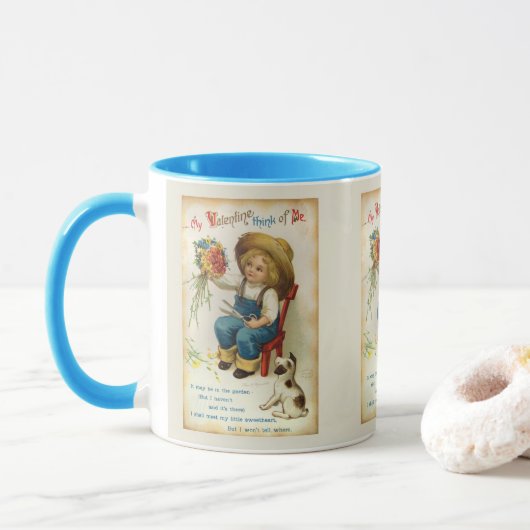 Mijn Valentijn Denkt Aan Mij Koffiemok Mok (Met donut)