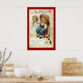 Mijn Valentijn Denkt Aan Mij Vintage Poster (Keuken)