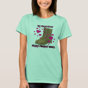 mijn valentijn draagt gevechtslaarzen t-shirt