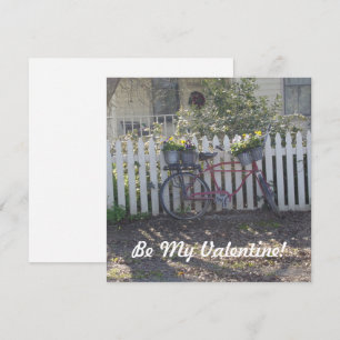 Mijn Valentijn  fiets en draaiend papier zijn Feestdagenkaart