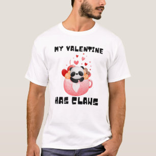 Mijn Valentijn heeft Claws Panda Beer Funny Valent T-shirt