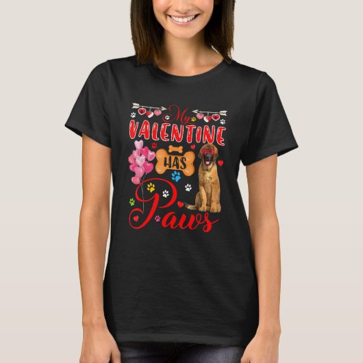 Mijn Valentijn heeft luidop Leonberger zonnebril H T-shirt (Voorkant)