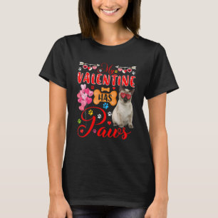 Mijn Valentijn Heeft Pootjes Schattige Siamese Kat T-shirt