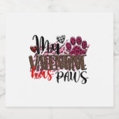 Mijn Valentijn heeft poten Sparkling Wijnetiket (Enkel label)