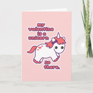 Mijn Valentijn is een eenhoorn Feestdagen Kaart