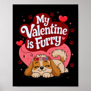 Mijn Valentijn Is Een Zachte Hond Thema Liefdesver Poster