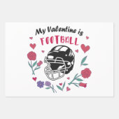 Mijn Valentijn is Football Visitekaartje Inpakpapier Vel (Voorkant)