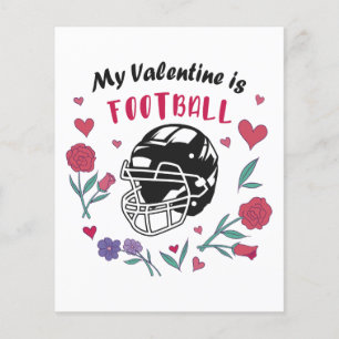 Mijn Valentijn is Football Visitekaartje Napkins Flyer