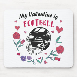 Mijn Valentijn is Football Visitekaartje Napkins Muismat