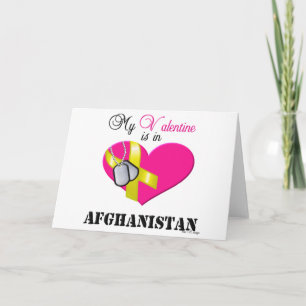 Mijn Valentijn is in Afghanistan Feestdagen Kaart