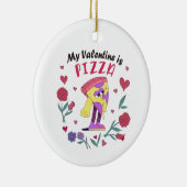 Mijn Valentijn is Pizza Invitation Keramisch Ornament (Rechts)