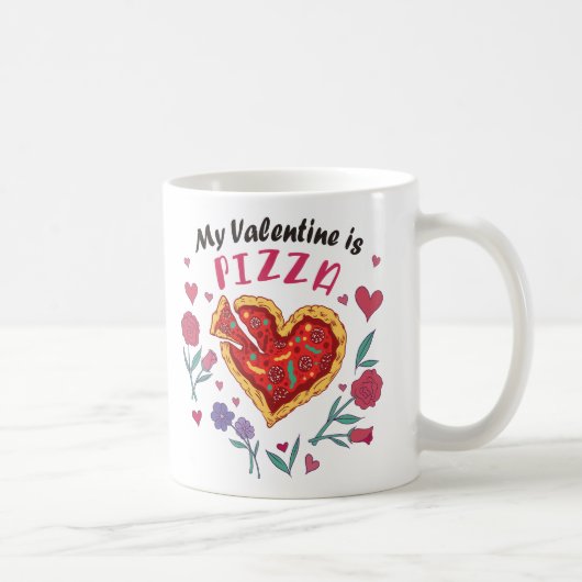 Mijn Valentijn is Pizza Invitation Koffiemok (Rechts)
