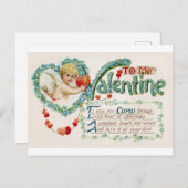 Mijn Valentijn Love Cherub  Briefkaart (Voorkant / Achterkant)