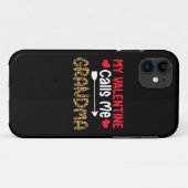 Mijn Valentijn noemt me oma Leopard Buffalo Case-Mate iPhone Case (Achterkant (horizontaal))