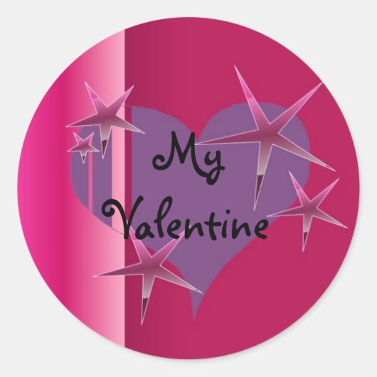Mijn Valentijn Ronde Sticker (Voorkant)