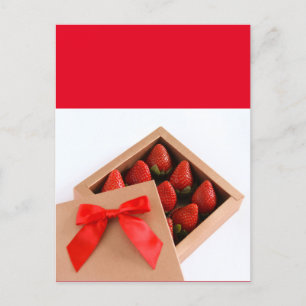 Mijn Valentijn Strawberry-rode boegdoos Briefkaart