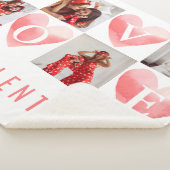 Mijn Valentijn Waterverf Hart Fotocollage Sherpa Deken (3/4)