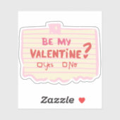 Mijn valentijn zijn? sticker (Vel)
