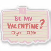 Mijn valentijn zijn? sticker (Voorkant)